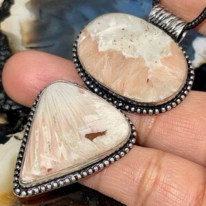 Large Prismatic Scolecite Pendant 2 1/2”